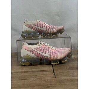 Nike Air VaporMax Flyknit 3 Womens Sz 7.5 Multi Color Pink Running Shoes